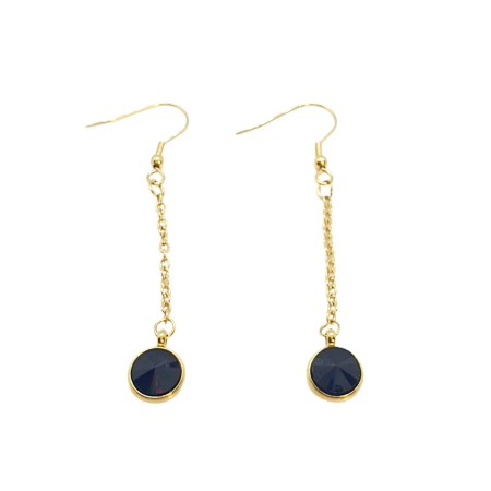 earrings steel with black stone2